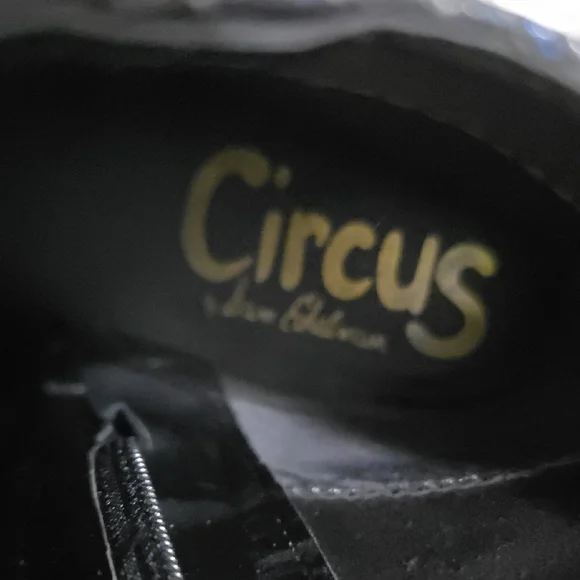 Circus by Sam Edelman Black and Blue Floral Ankle Boots - Picture 2 of 5